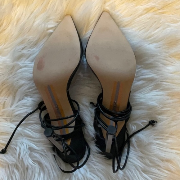 Sam Edelman Adrian Ankle Tie Pointed Toe Embellishment High Heel Pumps Size 9.5 - Picture 12 of 12